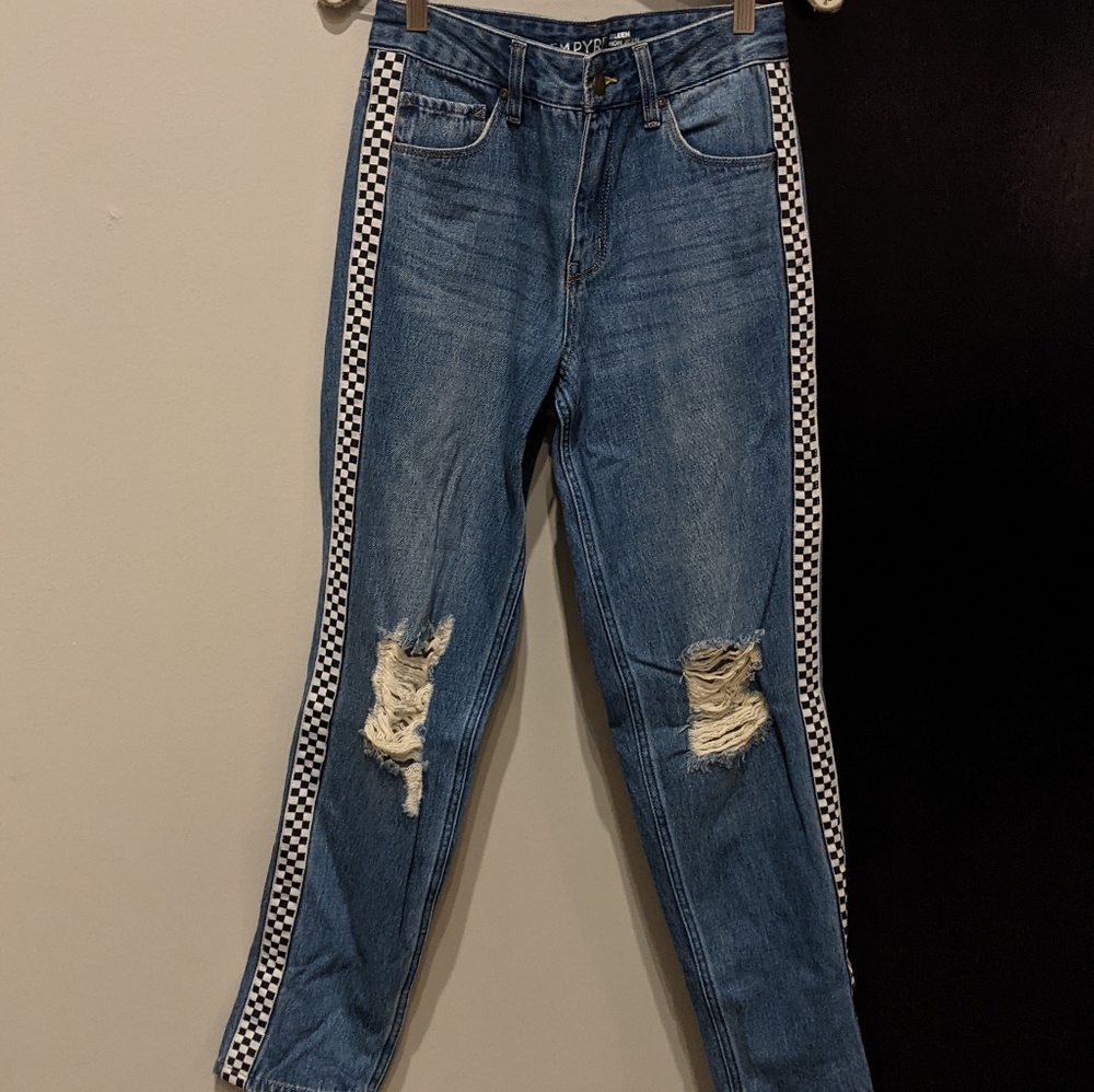 Empyre 'Eileen' Checkered Mom Jean